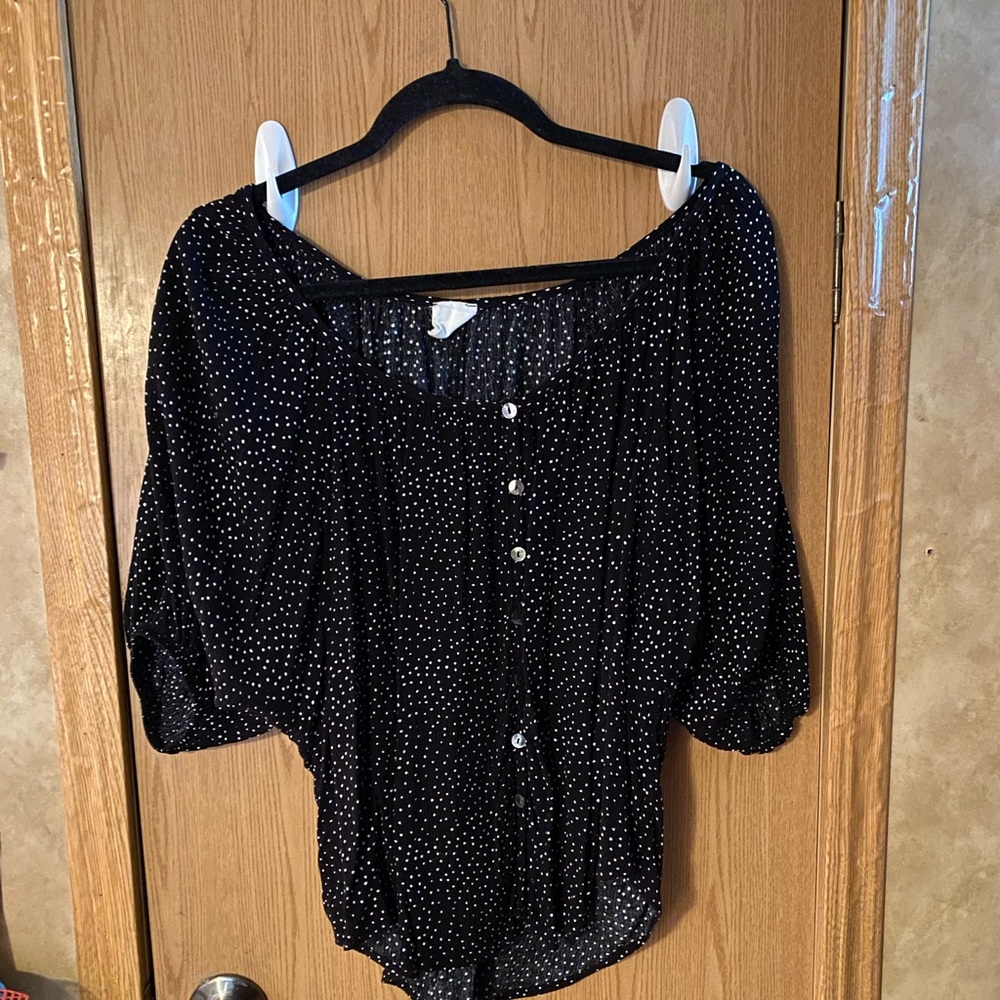 Black Spotted Shirt Size L